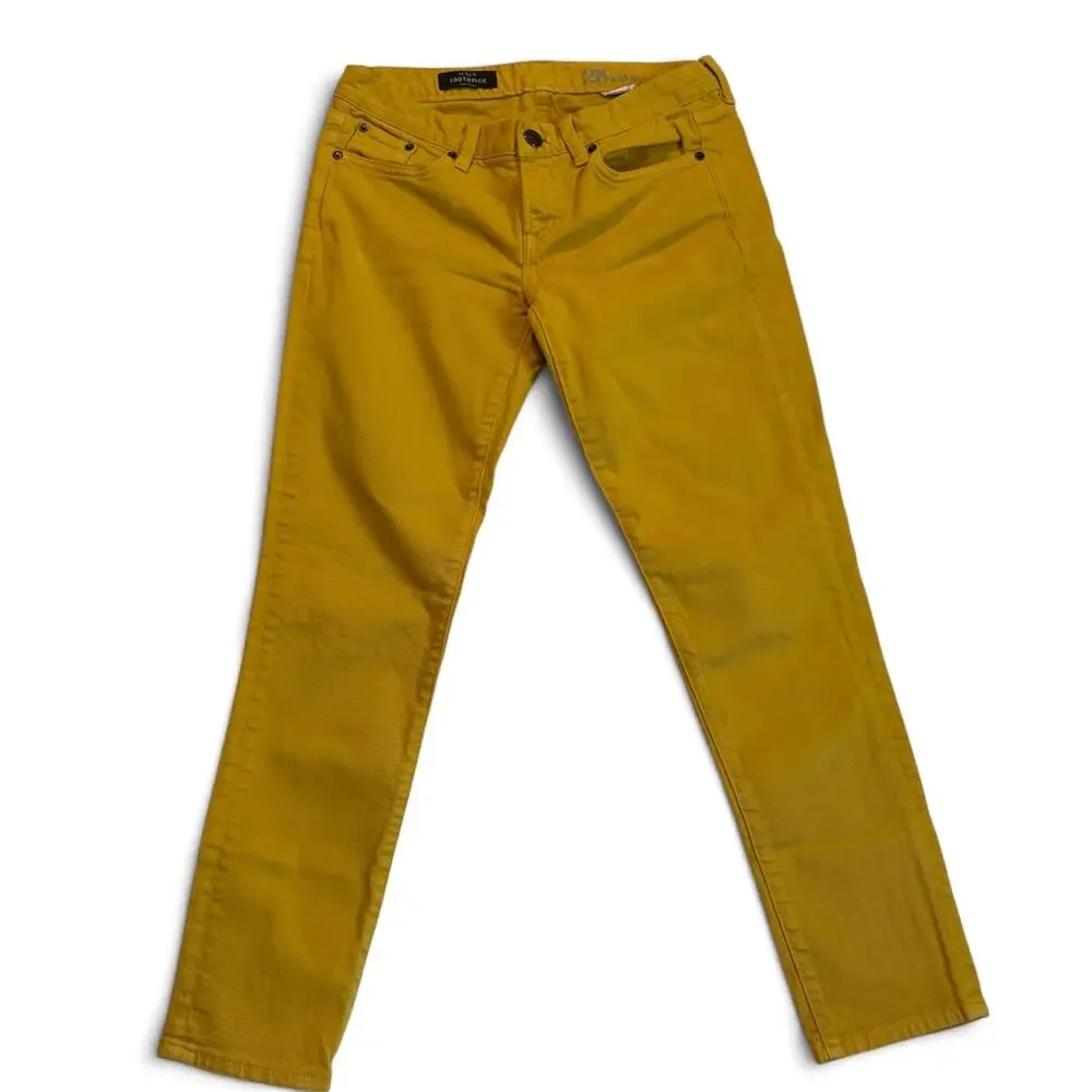 J.Crew, Toothpick, Ankle, Jeans, Women’s, 28, Mustard Yellow, Skinny, Stretch.